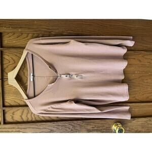 Maurices Lavender Mauve Henley Waffle Top Women's XXL y2k 90s